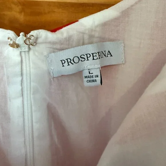 Prosperina NEW Red White Stripe Belted Flared Leg Romper size L - Picture 6 of 10